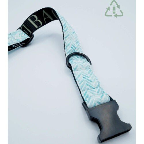 Baona collar amur de nylon reciclado azul para perros thumbnail