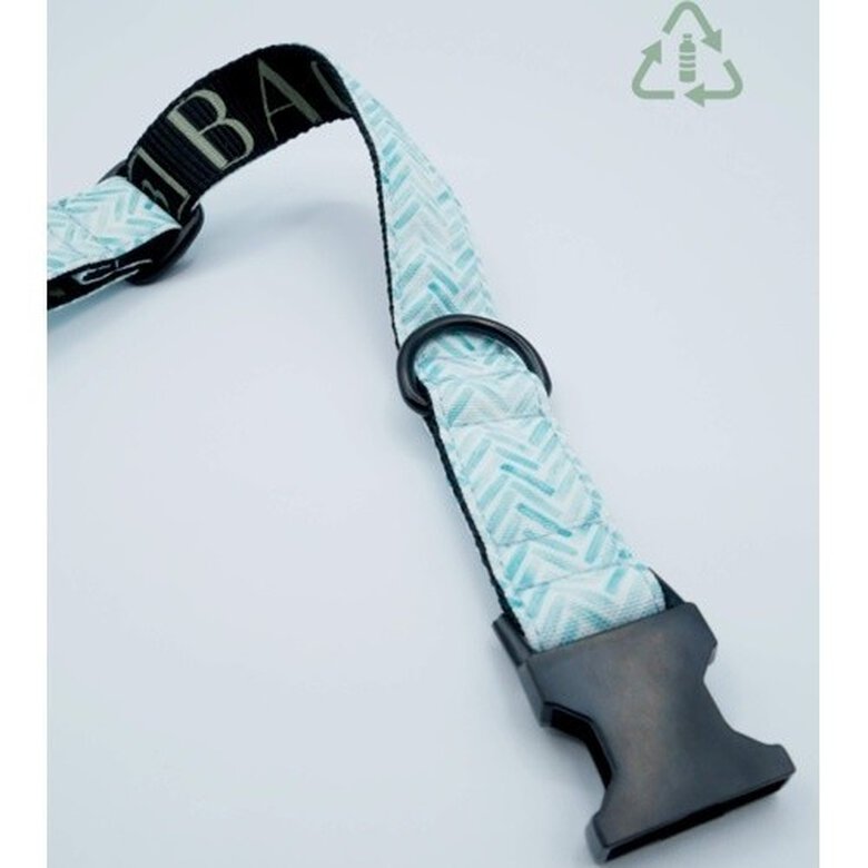 Baona collar amur de nylon reciclado azul para perros, , large image number null