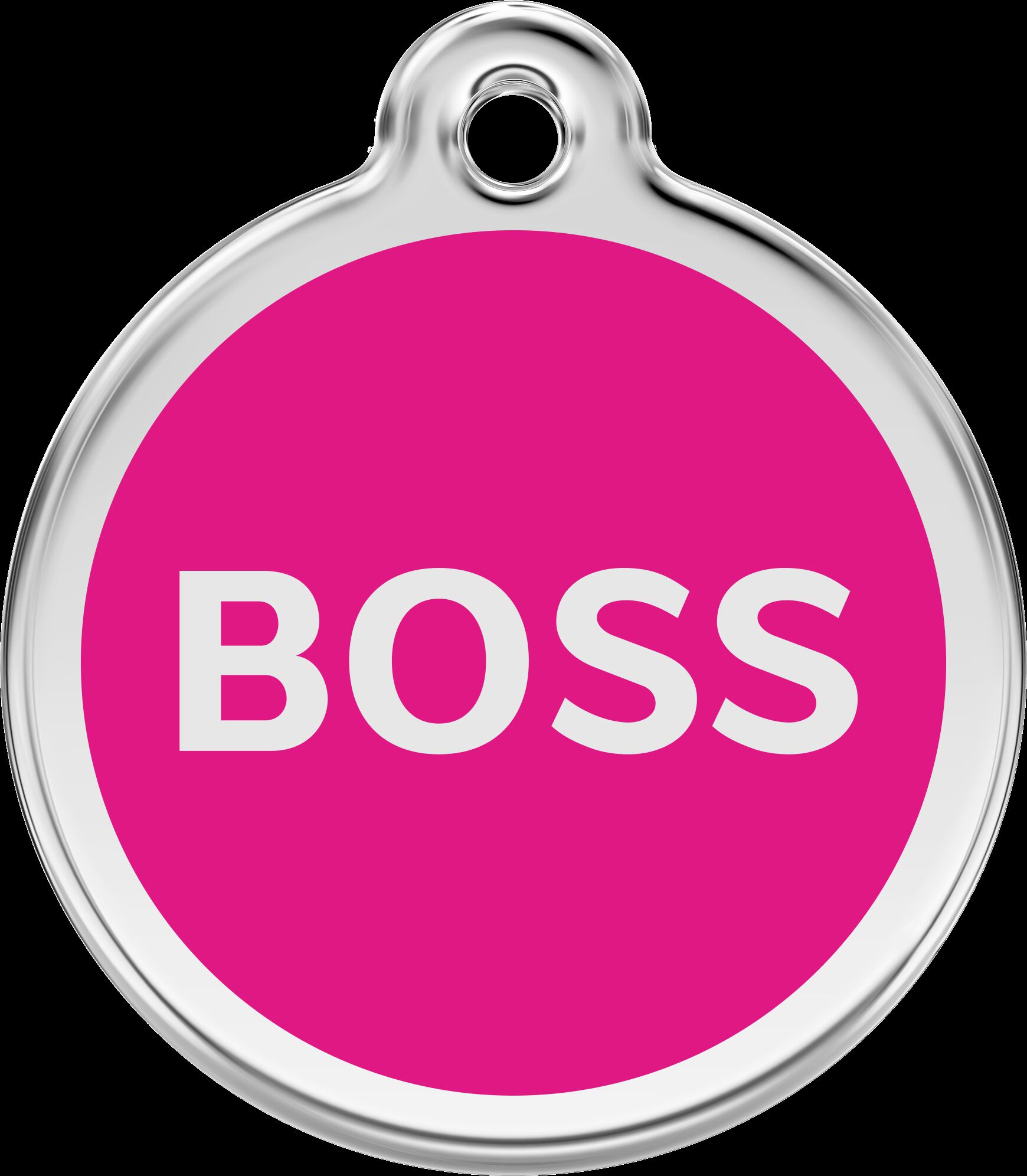 Placa identificativa Acero Inoxidable Boss Rosa Fuerte para perros, , large Imagen numero 1