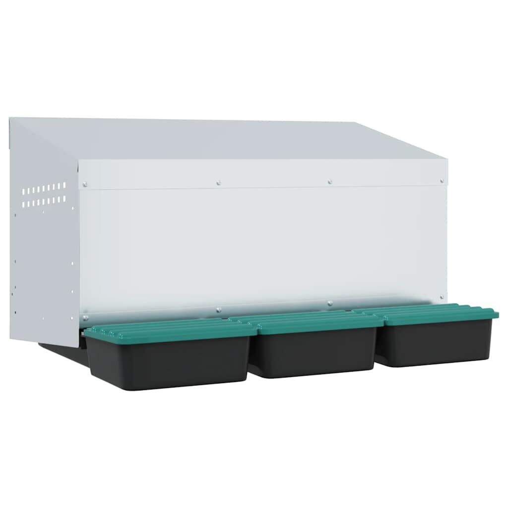 vidaXL Nido para gallinas de acero galvanizado para montar en la pared thumbnail