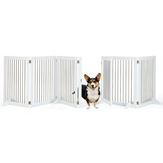 COSTWAY Parque para Perros, Valla De Acero Plegable de 6 Paneles para Perros