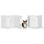 COSTWAY Parque para Perros, Valla De Acero Plegable de 6 Paneles, Puerta con Cerradura, con 4 Pies de Apoyo, Barrera para Perros de Interior de 366 cm de Ancho para Escaleras, Puertas, Chimeneas, , large indicador imagen numero 1
