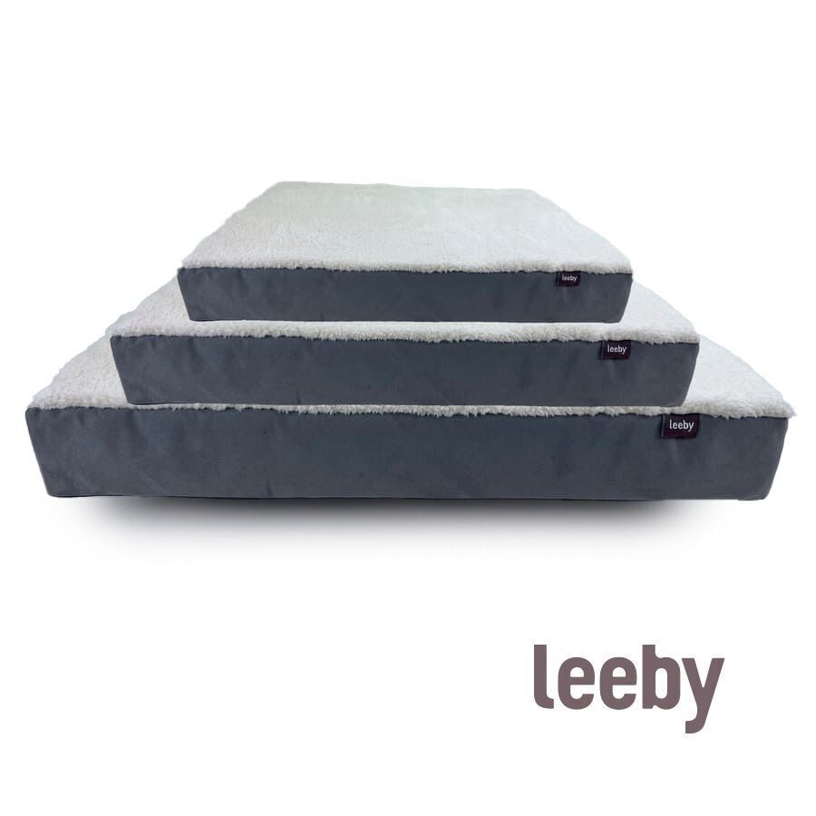 Leeby Colchón Ortopédico Viscoelástico Gris para perros thumbnail
