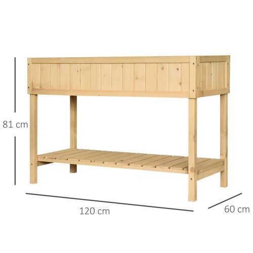 Jardinera elevada para jardín color Madera Natural thumbnail