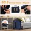 COSTWAY Transport&iacute;n para Perros Plegable, Bolsa Transporte para Gatos con Ventanas de Malla, 3 Puertas y Bolsillos Extra&iacute;bles, Portador de Viaje para Mascotas Interior y Exterior (Azul, S), , large indicador imagen numero 14