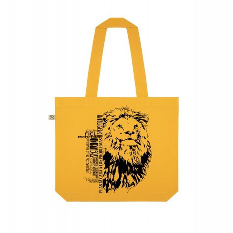 Animal totem bolso tote bag de tela león amarilla, , large image number null