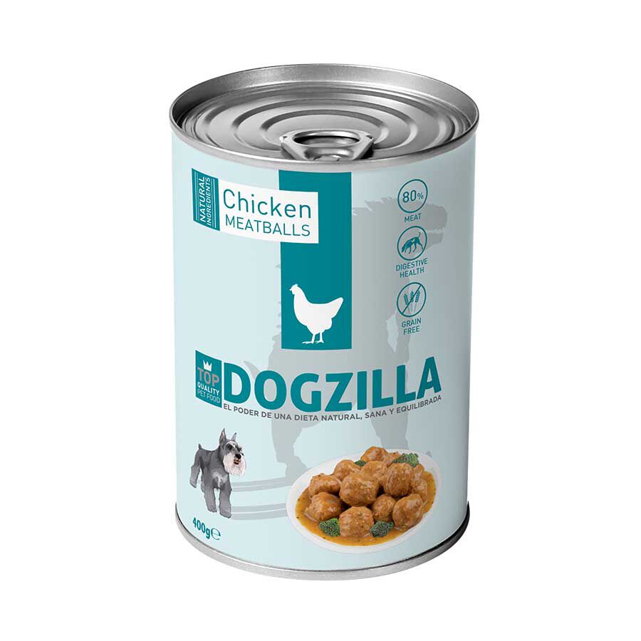 Dogzilla Albóndigas de Pollo con Brócoli y Cúrcuma lata para perros