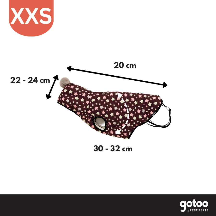 Gotoo Abrigo Estrellas con Capucha y Pomp&oacute;n para perros, , large Imagen numero 4