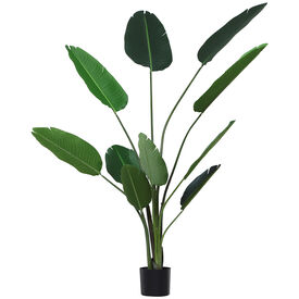 Outsunny Planta de Decoración Artificial de Palma para jardín