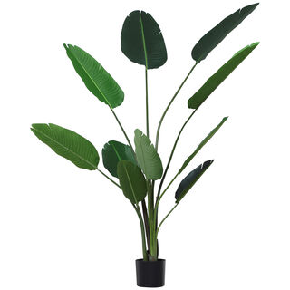 Outsunny Planta de Decoración Artificial de Palma para jardín