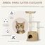 PawHut &aacute;rbol rascador de sisal madera natural para gatos, , large indicador imagen numero 4