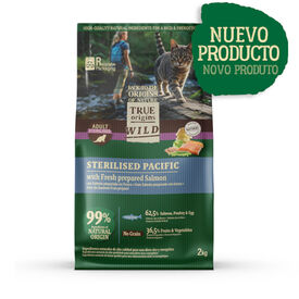 True Origins Wild Esterilizado Pacific Salmón pienso para gatos