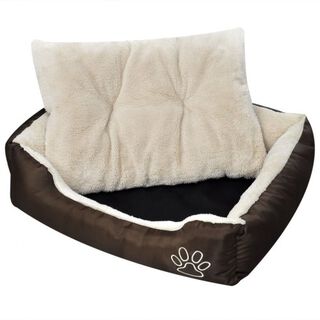 Cama acolchada para perros color Beige
