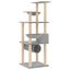 vidaXL Rascador para gatos con postes de sisal gris claro 141 cm, , large indicador imagen numero 4