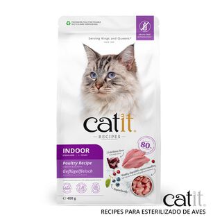 Catit Recipes Indoor Sterilized Aves pienso para gatos