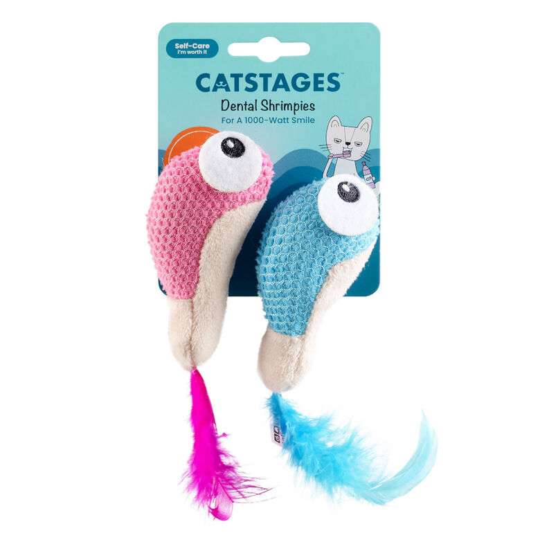 Catstages Dental Shrimpies Peluches con Plumas para gatos thumbnail