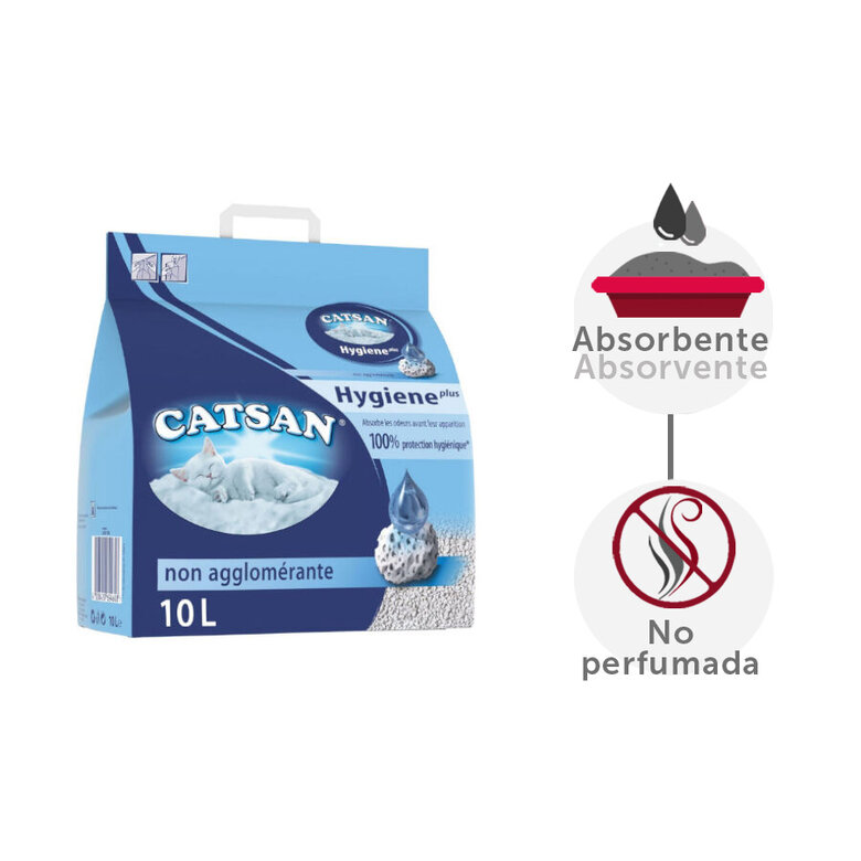Catsan Hygiene Plus arena de cuarzo para gatos image number null