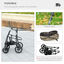 PawHut Carrito para Perros 2 en 1 Cochecito para Perros Plegable Cochecito para Mascotas con 2 Correas de Seguridad Cojín y Marco de Acero Caqui, , large indicador imagen numero 5