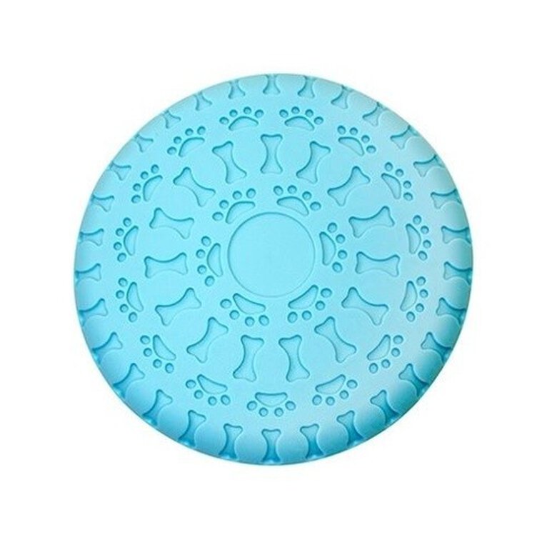 DZL disco volador de silicona suave azul para perros, , large image number null