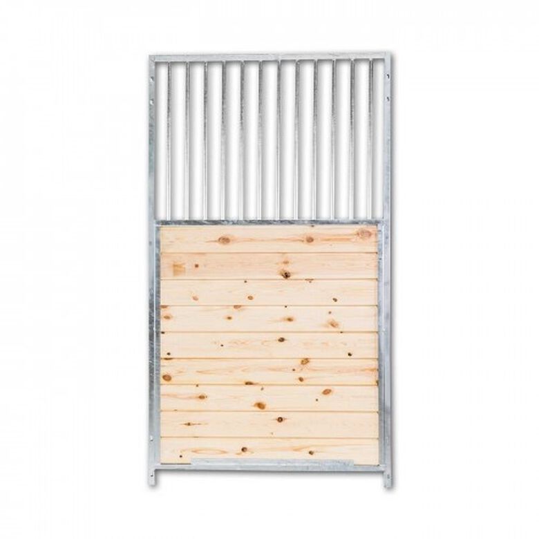 Lateral y trasera de madera y barrotes color Metal