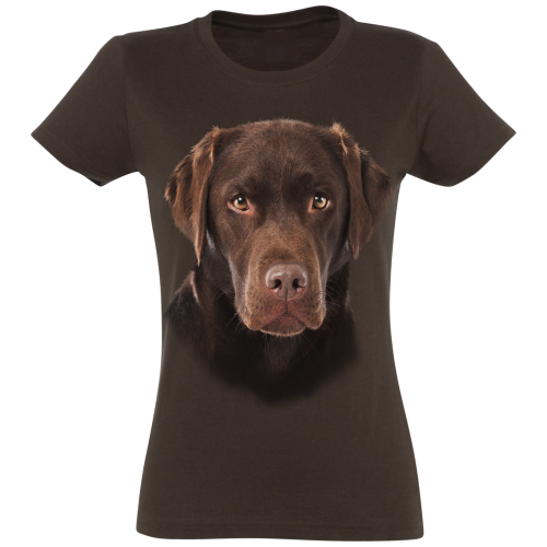 Camiseta Mujer Retriever color Marr&oacute;n, , large Imagen numero 1