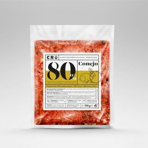 CRU carne natural de conejo para perros, , large Imagen numero 1