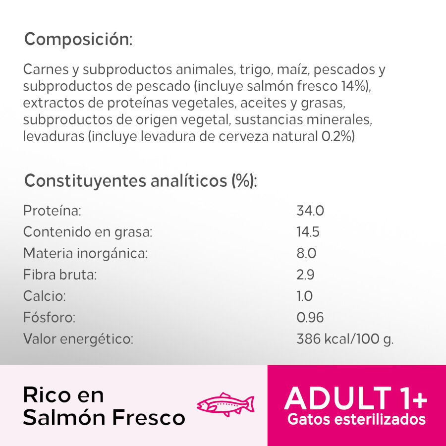 Perfect Fit Adult 1+ Esterilizado Salmón pienso para gatos thumbnail