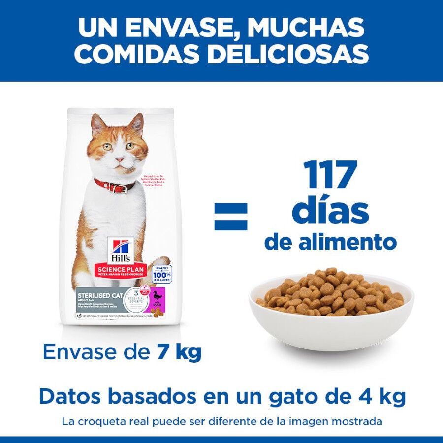 3 kg Hill's Science Plan Sterilised Young Adult Pato pienso para gatos, , large Imagen numero 6
