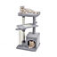 COSTWAY Árbol para gatos de 4 niveles, torre para gatos con postes para rascar, plataforma superior de felpa, condominio para gatos, bola de pelo sonora, plataforma de salto, soporte de escalada para gatos, área de juegos para gatitos, árbol de actividad interior, , large indicador imagen numero 1