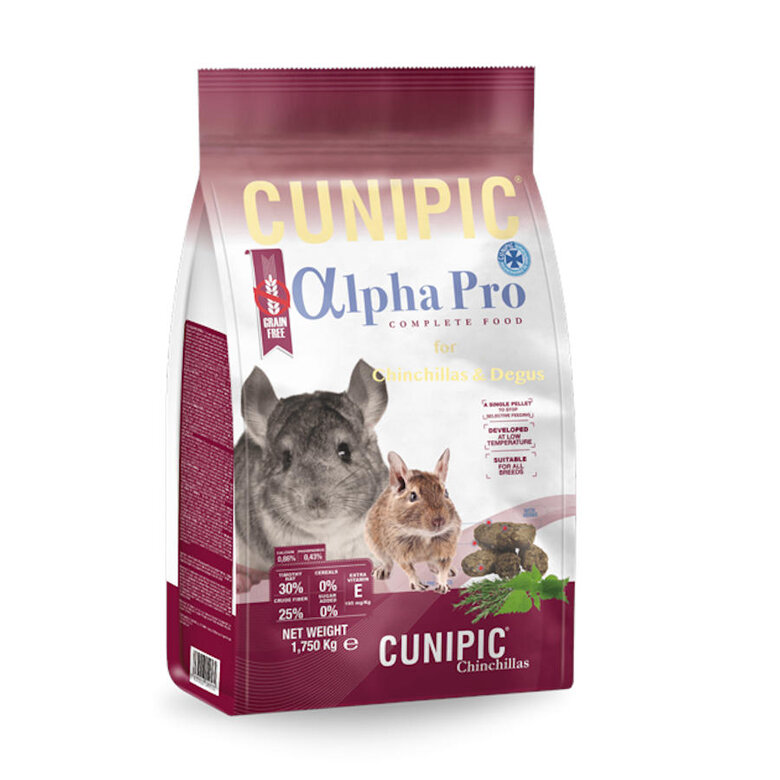 Cunipic Alpha Pro Grain Free comida para chinchillas, , large image number null