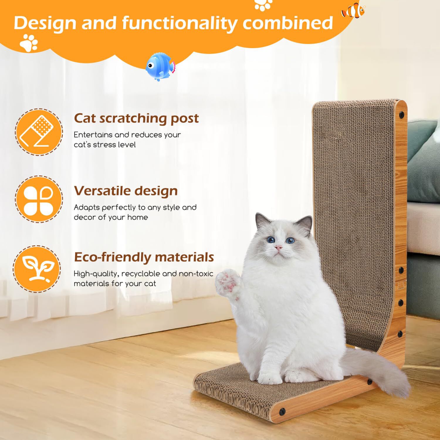 Nobleza Rascador en Forma de L para Gatos thumbnail