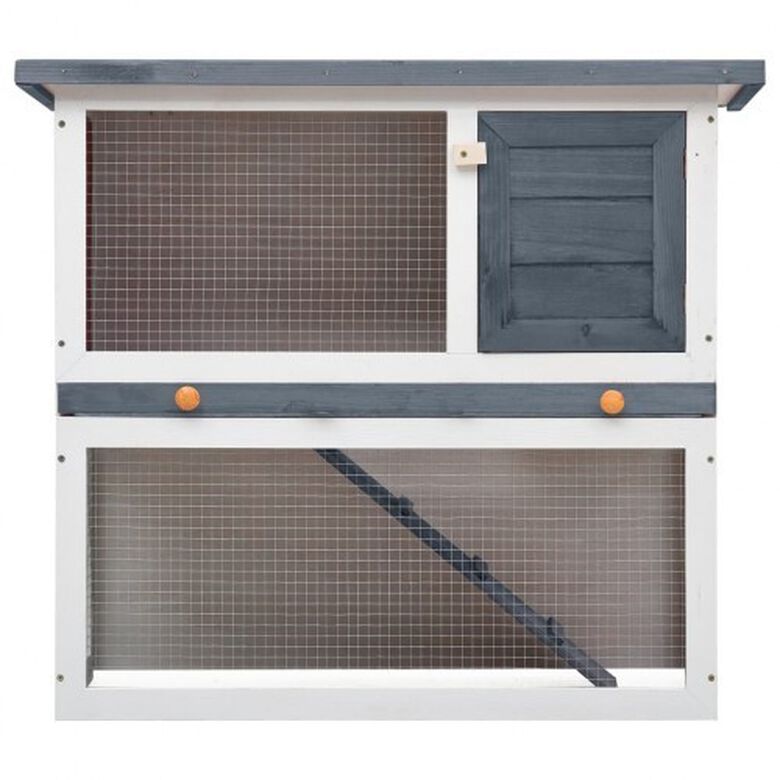 Conejera de exterior con puerta para conejos color Gris thumbnail
