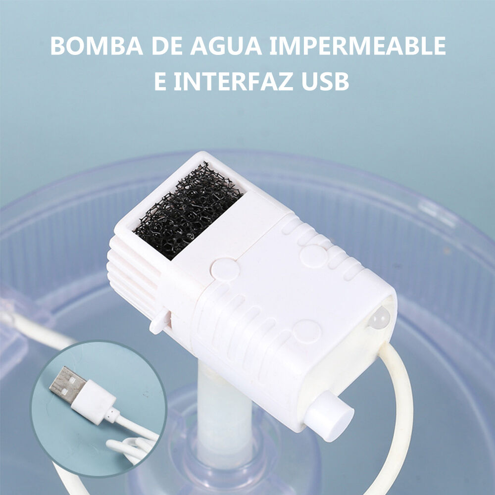 Dispensador De Agua 2L Recargable Por USB Para Beber Para Gatos Y Perros, , large Imagen numero 4