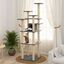 Vidaxl rascador árbol con casa gris oscuro para gatos, , large indicador imagen numero 2