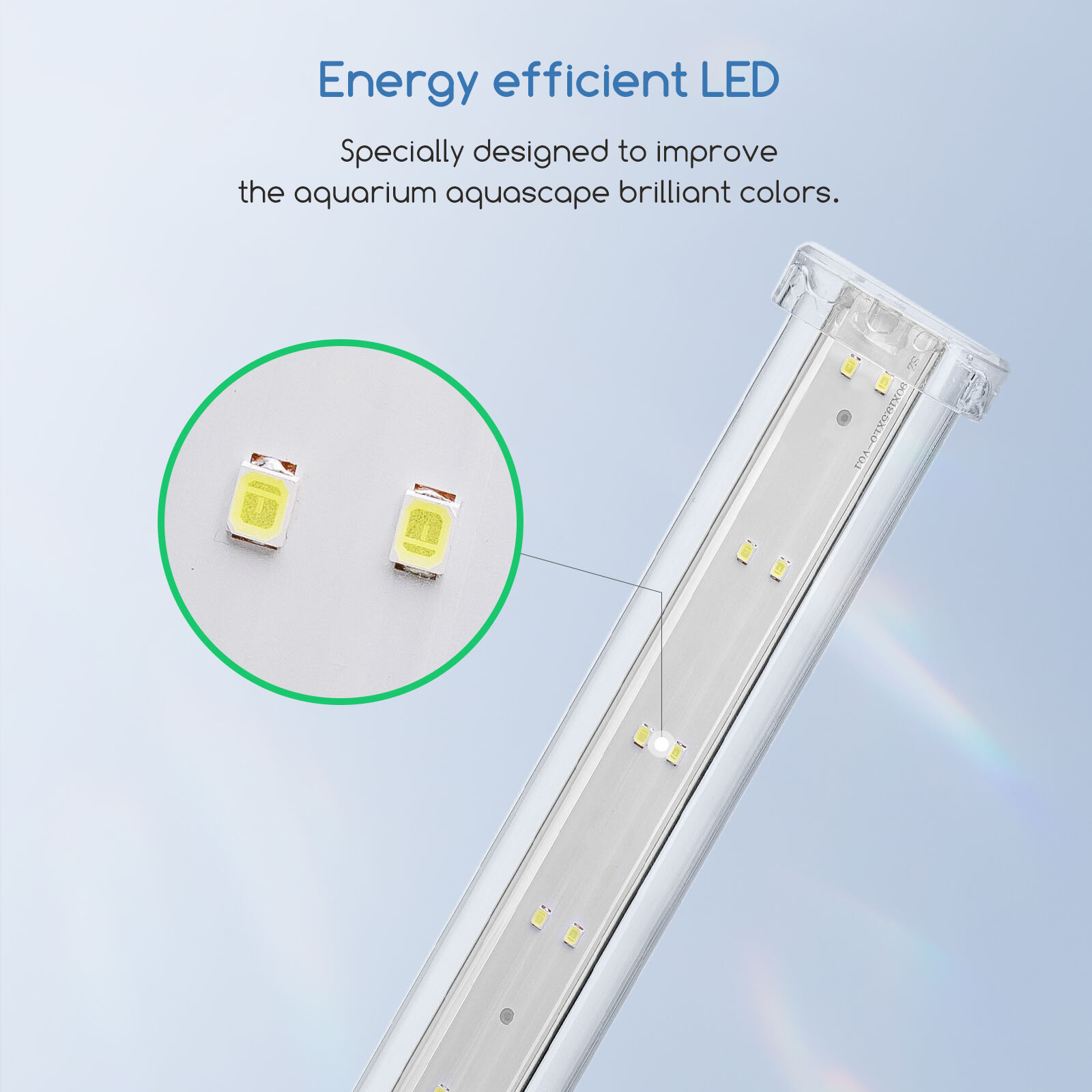 Nobleza - Luz LED Acuario, Impermeable L&aacute;mpara Acuario Delgada, Blanco LED Acuario Plantado con Potente Clip (6W 23CM, Blanco), , large Imagen numero 2