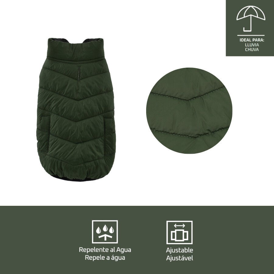 Outech Puffer verde con bolsillos para perros, , large Imagen numero 4
