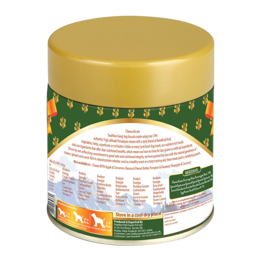 Galletas de queso para perros con espinacas y zanahorias - Cheesecuits (100 g/3,53 oz), , large Imagen numero 2