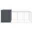 vidaXL Caseta perros con corral acero galvanizado gris 214x1069x181 cm, , large indicador imagen numero 25