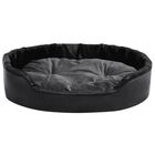 Vidaxl sofá acolchado con cojín negro para perros, , large image number null