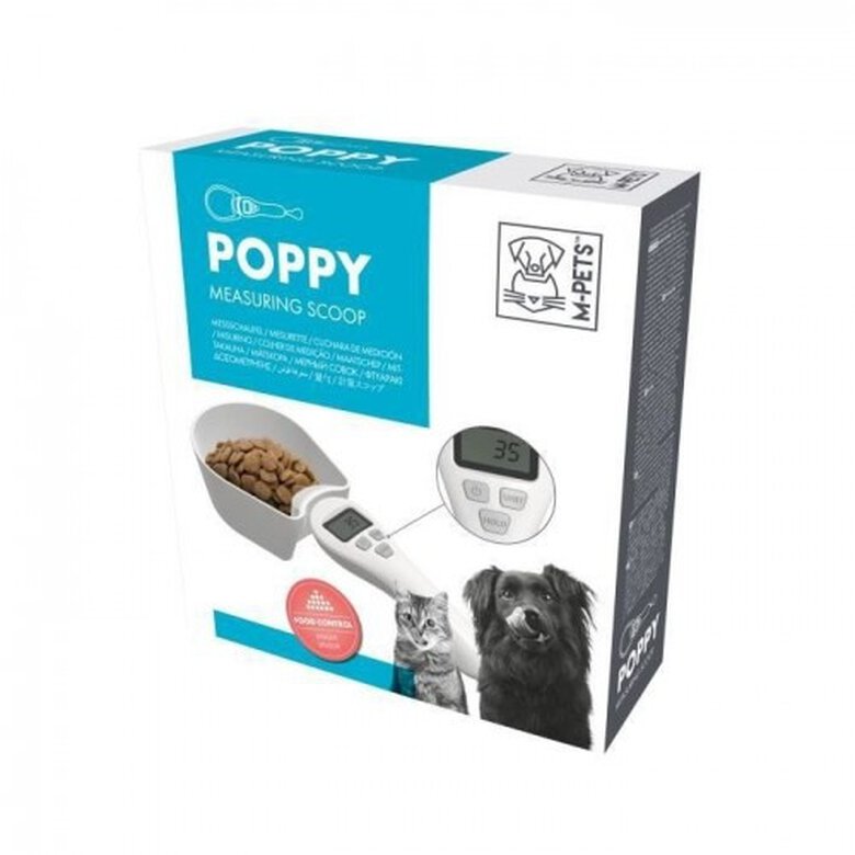 MPets poppy scoop cuchara de báscula electrónica blanco para perros, , large image number null