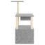 vidaXL Árbol rascador gatos con postes de sisal gris claro 109,5 cm, , large indicador imagen numero 2
