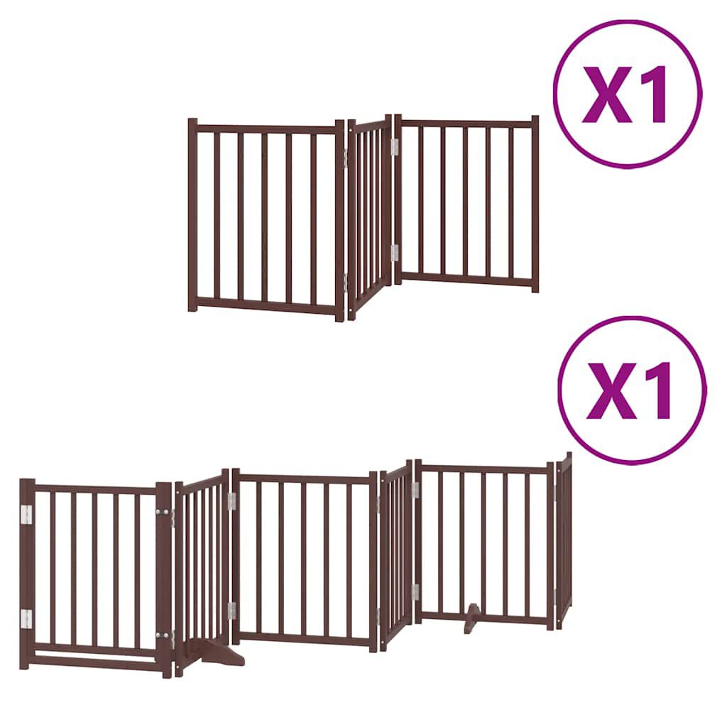 vidaXL Puerta para Perros Plegable Paneles Puerta de Seguridad Madera de &Aacute;lamo, , large Imagen numero 1