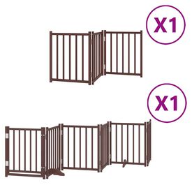 vidaXL Puerta para Perros Plegable Paneles Puerta de Seguridad Madera de &Aacute;lamo