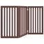 vidaXL Puerta para perros plegable 3 paneles madera álamo marrón 150cm, , large indicador imagen numero 1