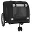 vidaXL Remolque de bicicleta para perros hierro y tela Oxford negro, , large indicador imagen numero 8