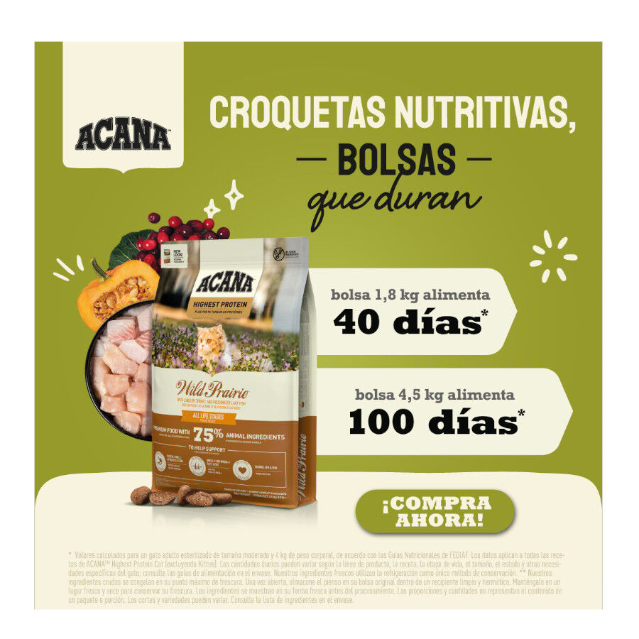 4.5 kg Acana Wild Prairie pienso para gatos, , large Imagen numero 4