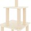 vidaXL Rascador para gatos con postes de sisal color crema 111 cm, , large indicador imagen numero 4