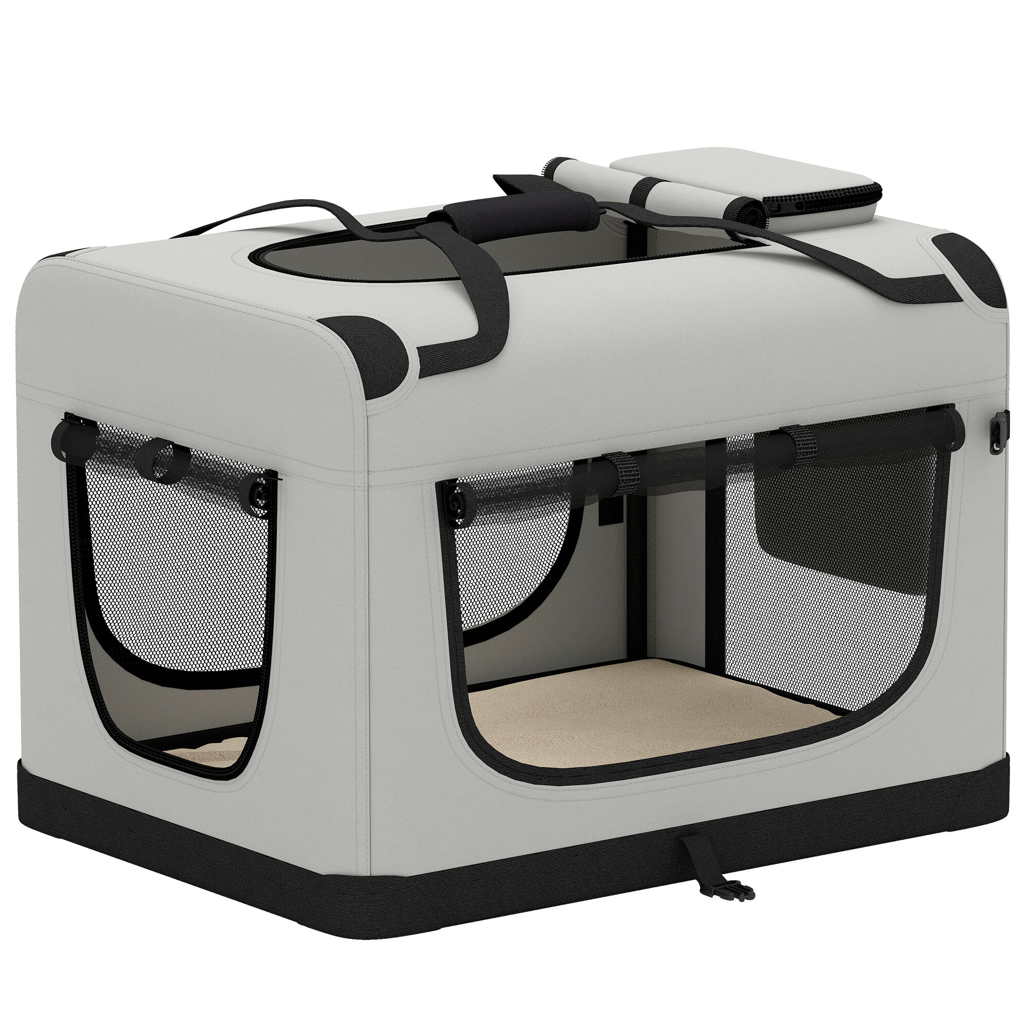 PawHut Transport&iacute;n para Mascota Gris claro, , large Imagen numero 1