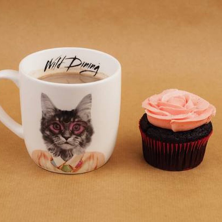Taza con gata Caudania Arreglada e informal blanca, , large image number null