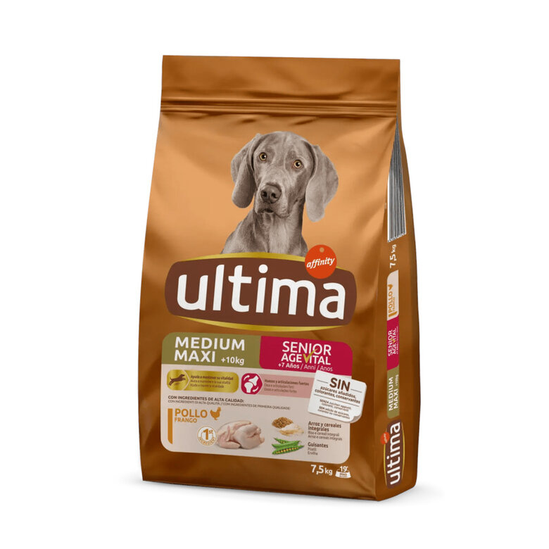 7.5 kg Affinity Ultima Senior Medium/Maxi Pollo pienso para perros